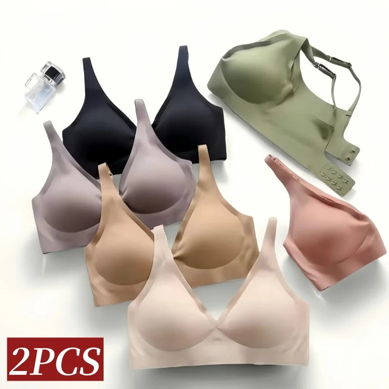 2Pcs/Set Seamless Bra Women